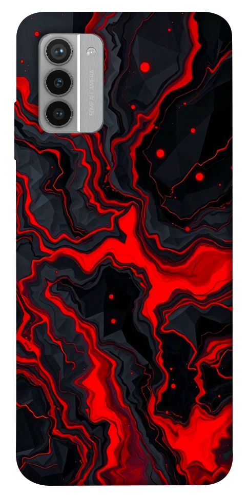 Чохол Black red marble для Nokia G42