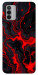 Чохол Black red marble для Nokia G42