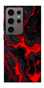 Чехол Black red marble для Galaxy S24 Ultra