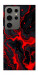 Чехол Black red marble для Galaxy S24 Ultra