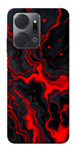 Чехол Black red marble для Huawei Honor X7a