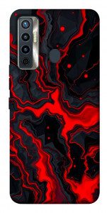 Чохол Black red marble для TECNO Camon 17