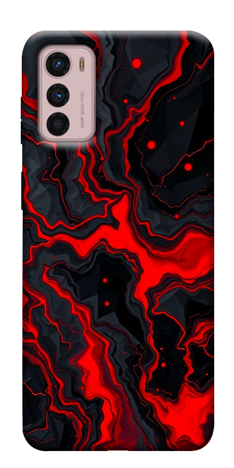 Чехол Black red marble для Motorola Moto G42