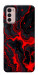 Чехол Black red marble для Motorola Moto G42