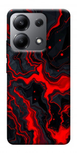 Чехол Black red marble для Xiaomi Redmi Note 13 4G