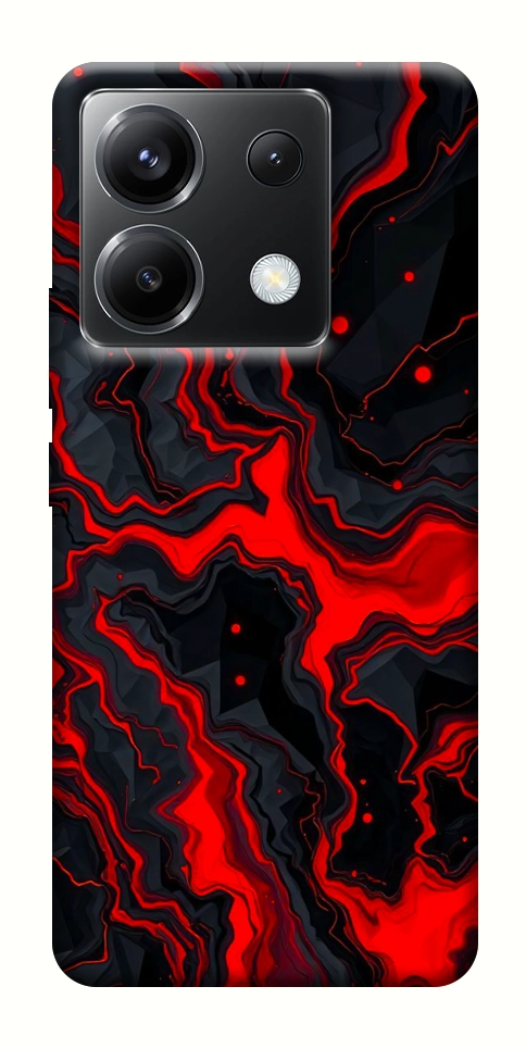 Чехол Black red marble для Xiaomi Poco X6