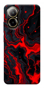 Чехол Black red marble для Realme C67 4G