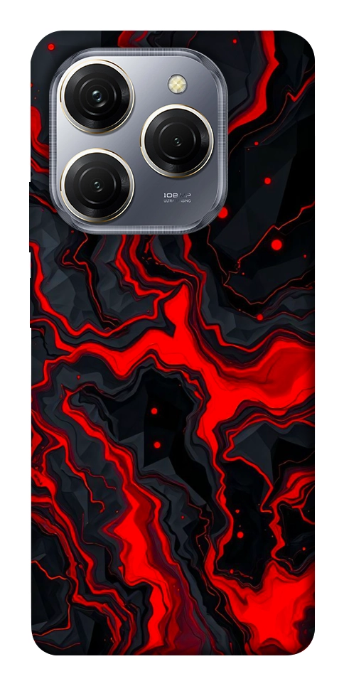Чехол Black red marble для TECNO Spark 20 Pro