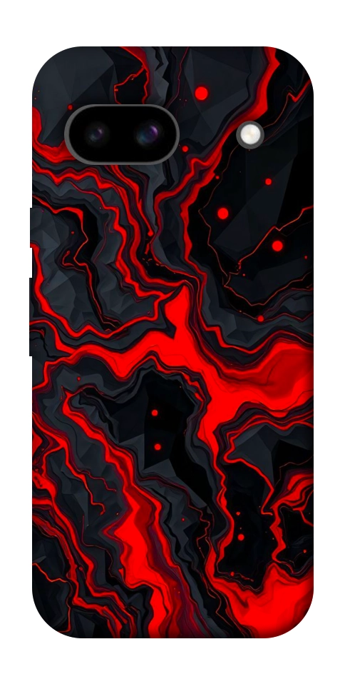 Чехол Black red marble для Google Pixel 8a