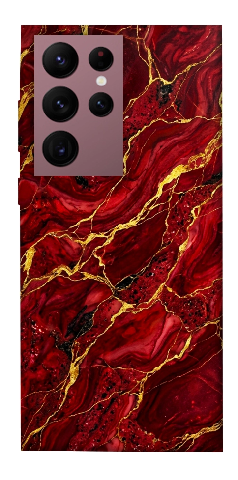 Чехол Burgundy gold для Galaxy S22 Ultra