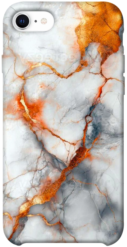 Чехол Lava marble для iPhone SE (2020)