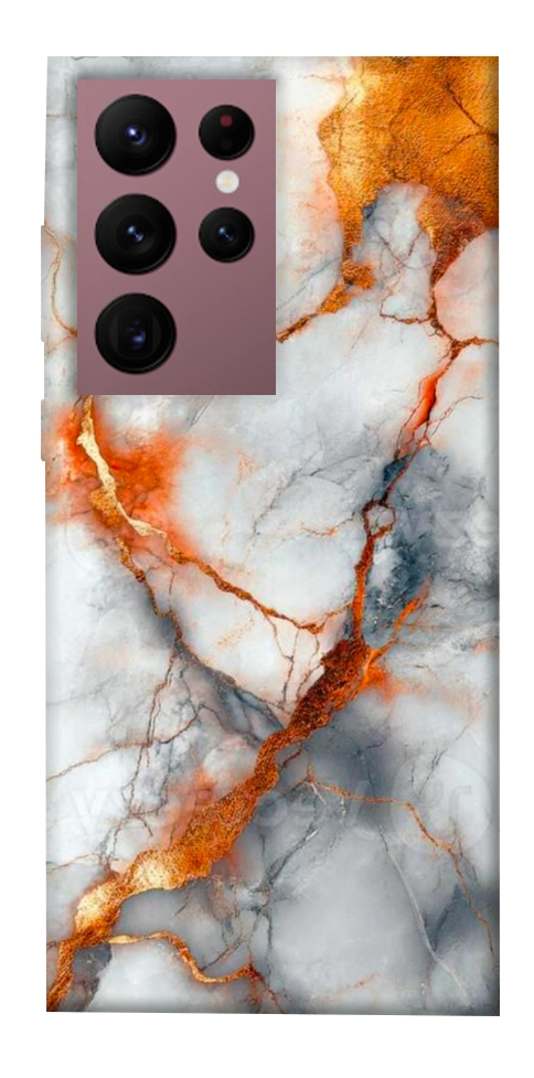 Чехол Lava marble для Galaxy S22 Ultra