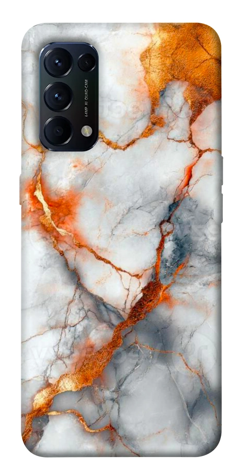 Чехол Lava marble для Oppo Reno 5 4G