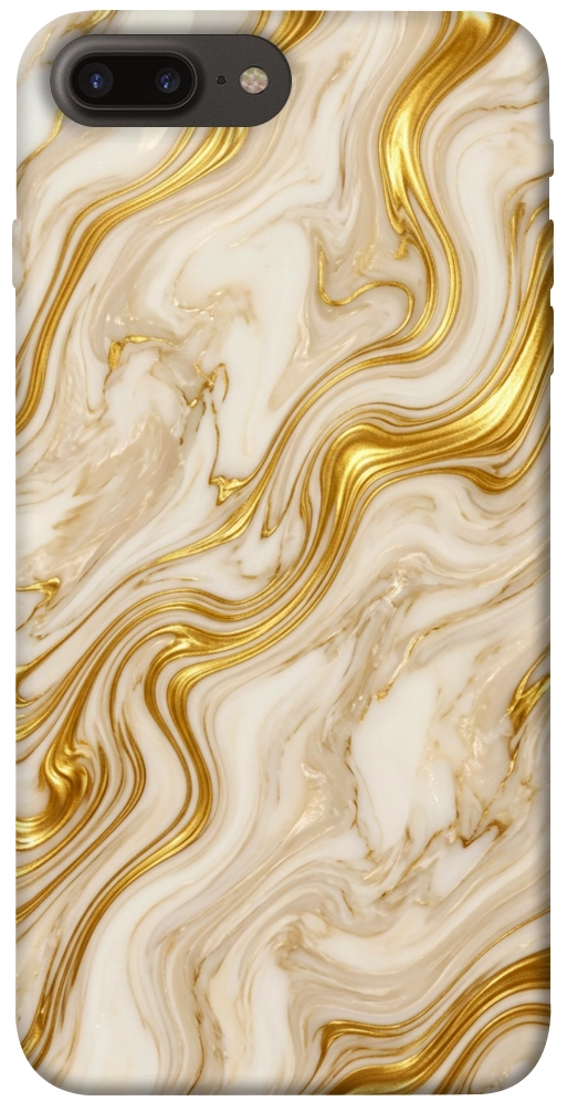 Чохол Liquid gold marble для iPhone 7 Plus