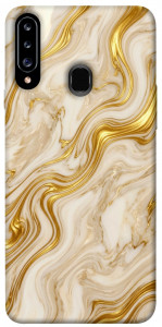 Чохол Liquid gold marble для Galaxy A20s (2019)