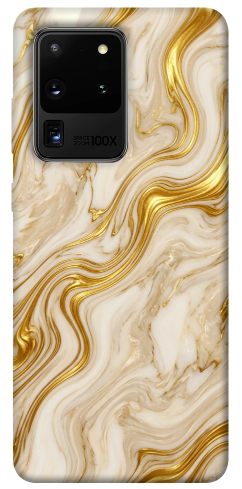 Чехол Liquid gold marble для Galaxy S20 Ultra (2020)