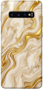 Чехол Liquid gold marble для Galaxy S10 Plus (2019)