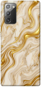 Чехол Liquid gold marble для Galaxy Note 20