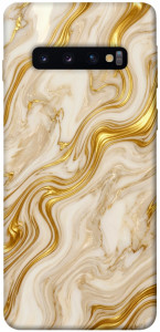 Чехол Liquid gold marble для Galaxy S10 (2019)