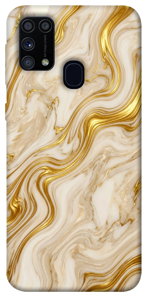 Чехол Liquid gold marble для Galaxy M31 (2020)