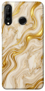 Чехол Liquid gold marble для Huawei P30 Lite