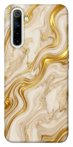 Чехол Liquid gold marble для Realme 6
