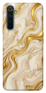 Чехол Liquid gold marble для Realme 6 Pro
