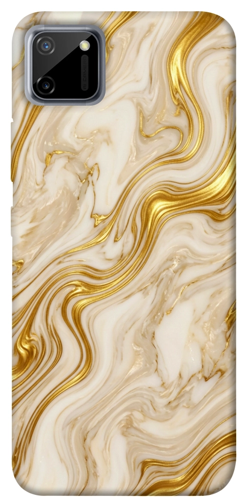 Чехол Liquid gold marble для Realme C11