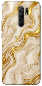 Чехол Liquid gold marble для Xiaomi Redmi 9