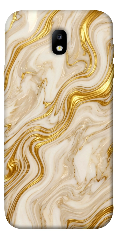 Чехол Liquid gold marble для Galaxy J7 (2017)