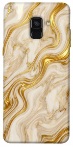 Чехол Liquid gold marble для Galaxy A8 (2018)
