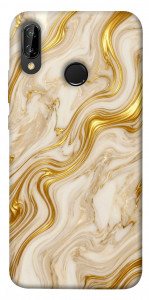 Чехол Liquid gold marble для Huawei P20 Lite