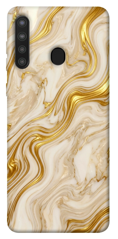 Чехол Liquid gold marble для Galaxy A21