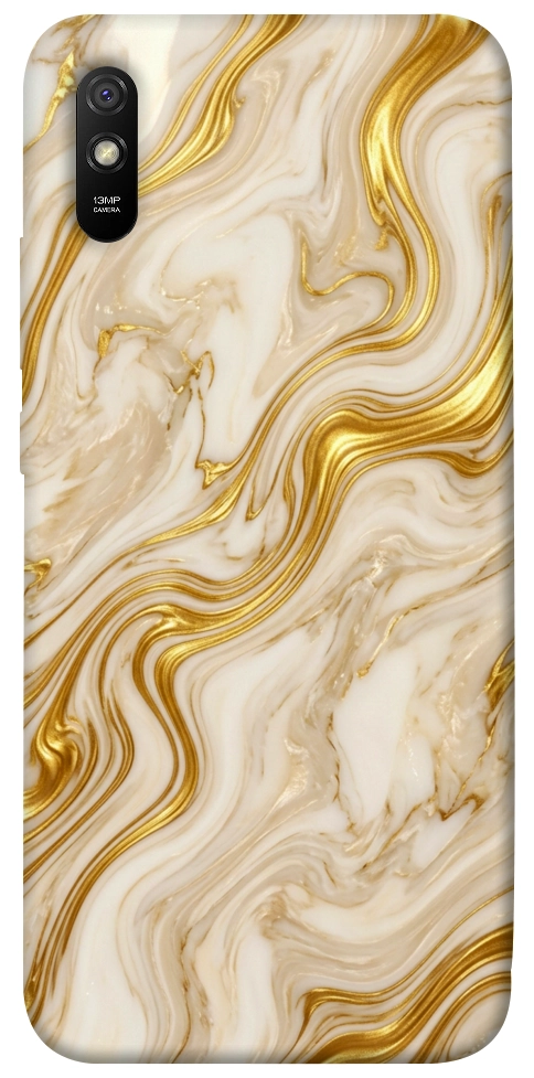 Чехол Liquid gold marble для Xiaomi Redmi 9A