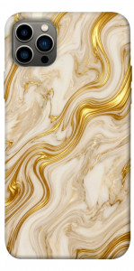 Чехол Liquid gold marble для iPhone 12 Pro
