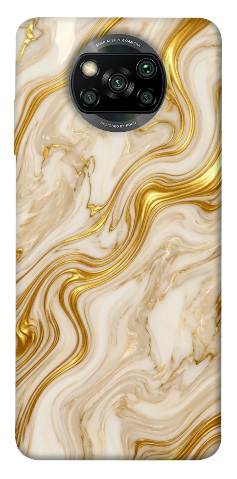 Чохол Liquid gold marble для Xiaomi Poco X3 NFC