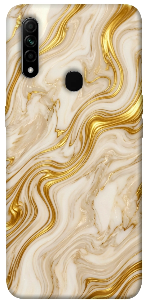 Чехол Liquid gold marble для Oppo A31