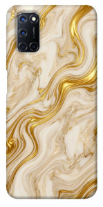 Чехол Liquid gold marble для Oppo A92