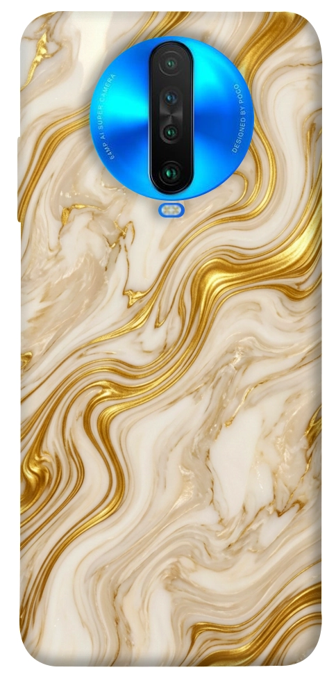 Чехол Liquid gold marble для Xiaomi Poco X2