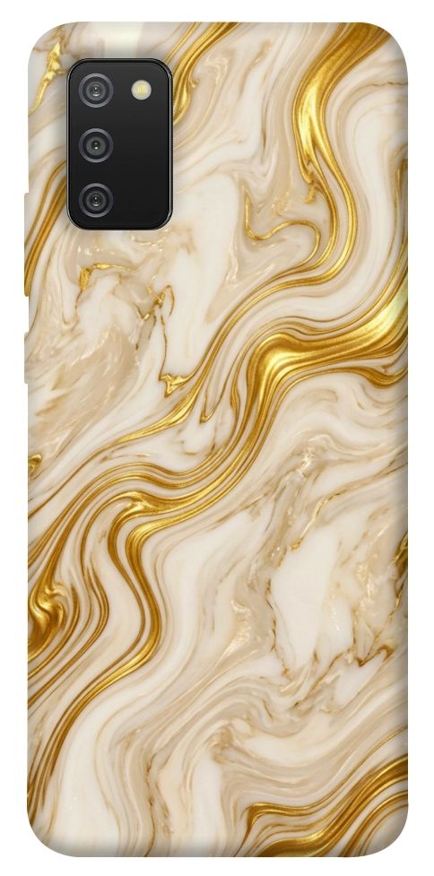 Чехол Liquid gold marble для Galaxy A02s