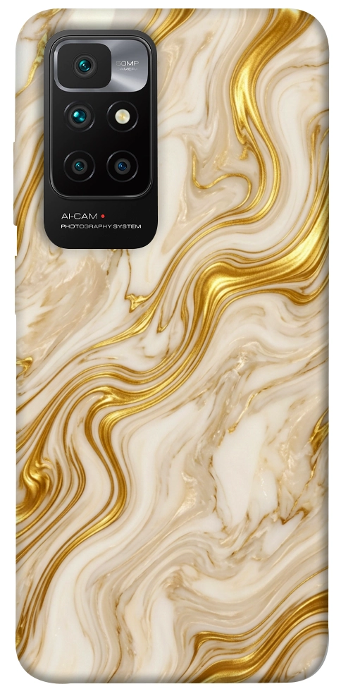 Чехол Liquid gold marble для Xiaomi Redmi 10