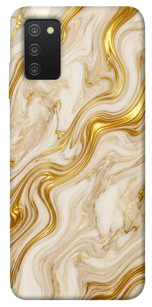 Чехол Liquid gold marble для Galaxy A03s