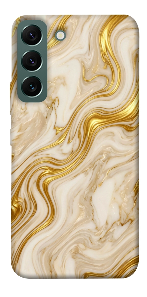 Чехол Liquid gold marble для Galaxy S22
