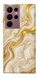 Чехол Liquid gold marble для Galaxy S22 Ultra