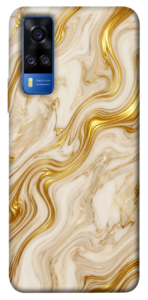 Чехол Liquid gold marble для Vivo Y51a