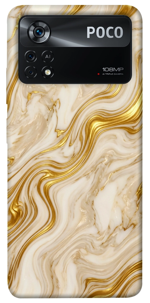 Чохол Liquid gold marble для Xiaomi Poco X4 Pro
