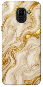 Чехол Liquid gold marble для Galaxy J6 (2018)