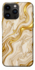 Чехол Liquid gold marble для iPhone 14 Pro Max
