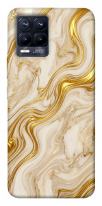 Чехол Liquid gold marble для Realme 8 Pro