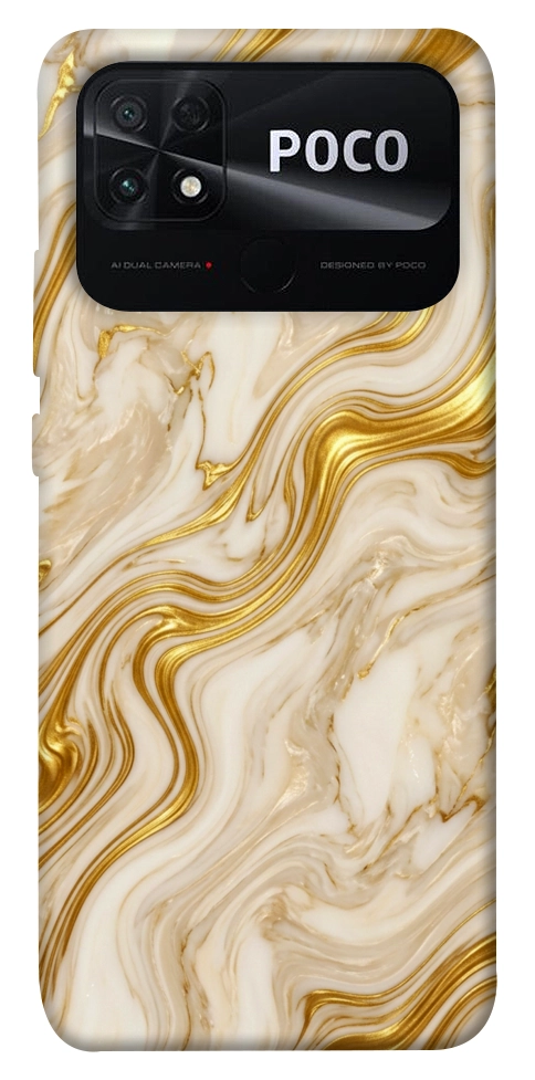 Чохол Liquid gold marble для Xiaomi Poco C40